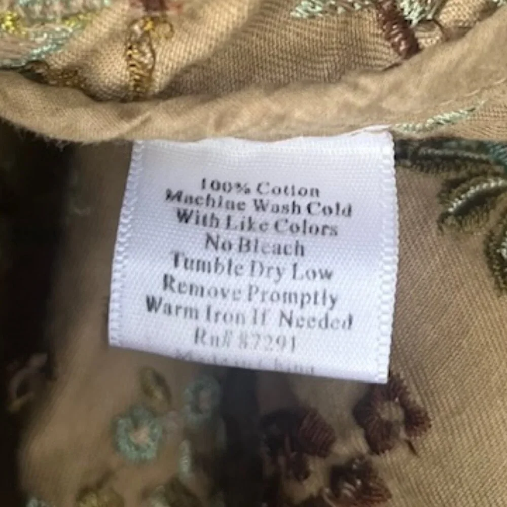 Johnny Was Green Floral Embroidered Cotton Jacket - Picture 8 of 8